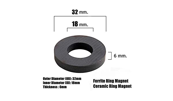 3/4 od x 1/2 id x 3/8 inch thick Ring Magnets RC86